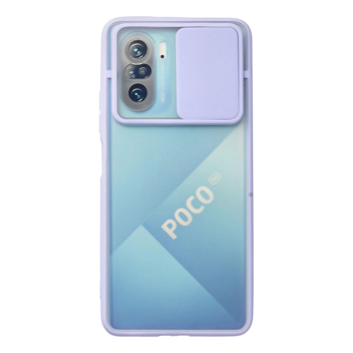 Xiaomi Poco F3 Kılıf Palm Buzlu Kamera Sürgülü Silikon - Lila