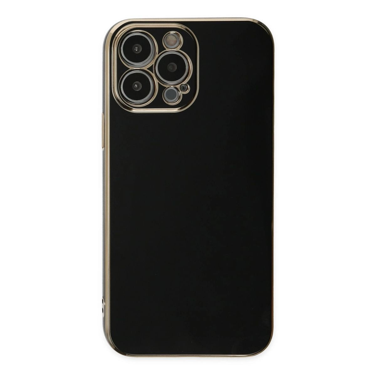 Apple İphone 15 Pro Max Kılıf Volet Silikon - Siyah