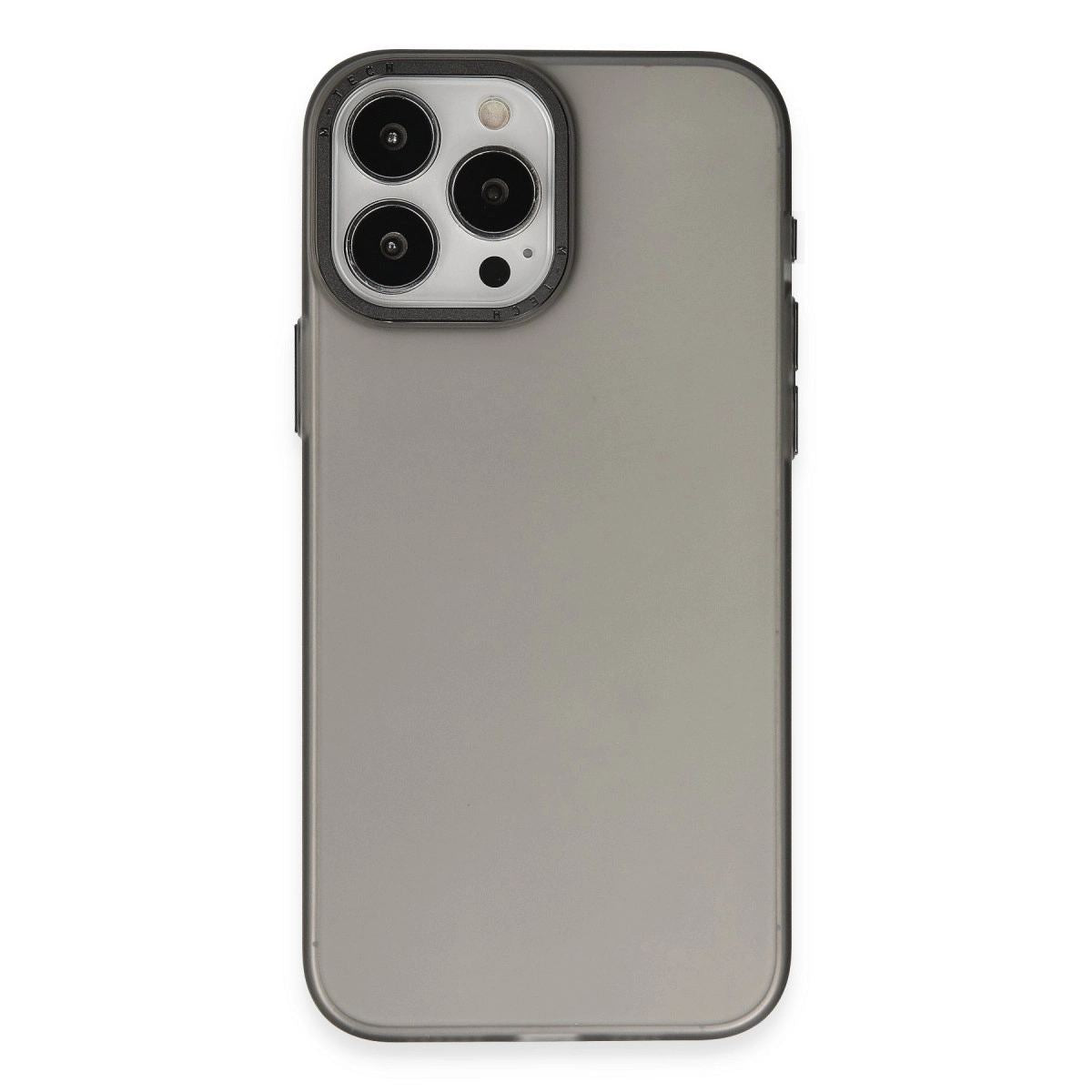 Apple İphone 15 Pro Max Kılıf Modos Metal Kapak - Siyah