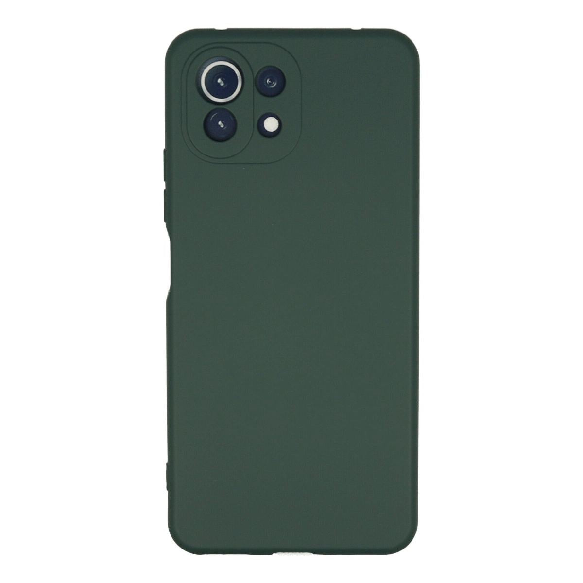 Xiaomi Mi 11 Lite Kılıf Nano İçi Kadife Silikon - Koyu Yeşil
