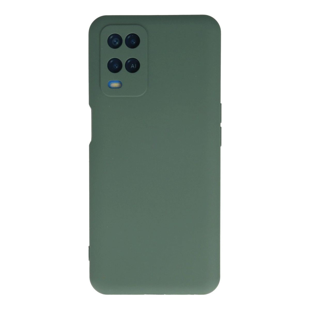 Oppo A54 4g Kılıf Nano İçi Kadife Silikon - Koyu Yeşil