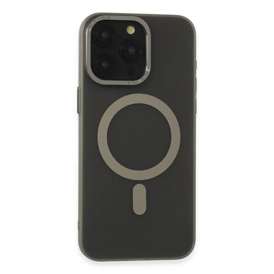 Apple İphone 15 Pro Kılıf Lodos Magneticsafe Mat Kapak - Titan Gri