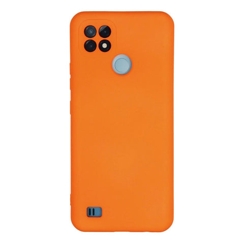 Realme C21 Kılıf Nano İçi Kadife Silikon - Turuncu