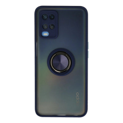 Oppo A54 4g Kılıf Montreal Yüzüklü Silikon Kapak - Lacivert