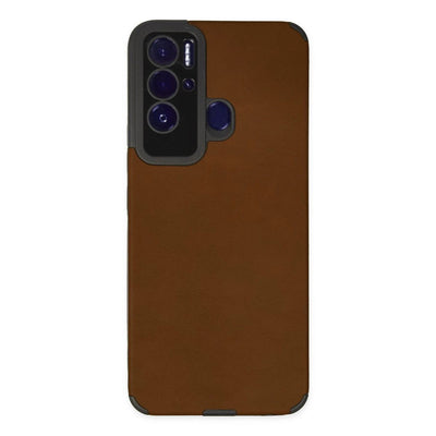 Tecno Pova Neo Kılıf Loop Deri Silikon - Kahverengi