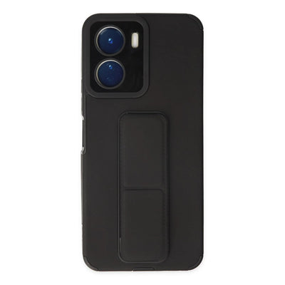 Vivo Y16 Kılıf Mega Standlı Silikon - Siyah