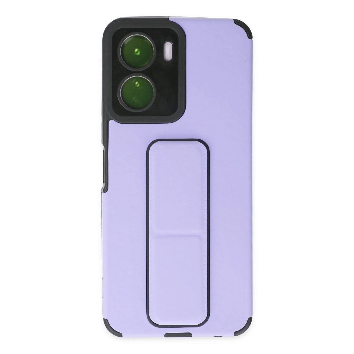 Vivo Y16 Kılıf Mega Standlı Silikon - Lila