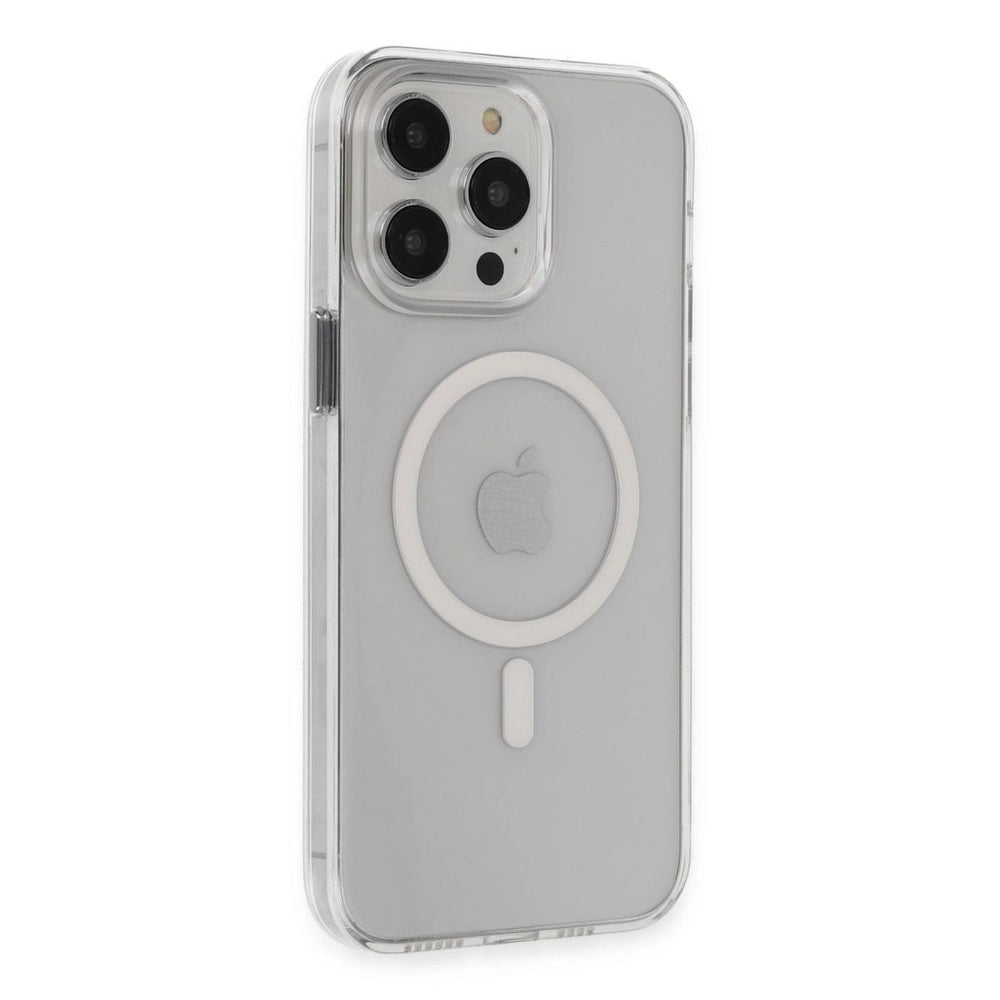 Apple İphone 15 Pro Max Kılıf Tron Şeffaf Magsafe Kapak - Şeffaf