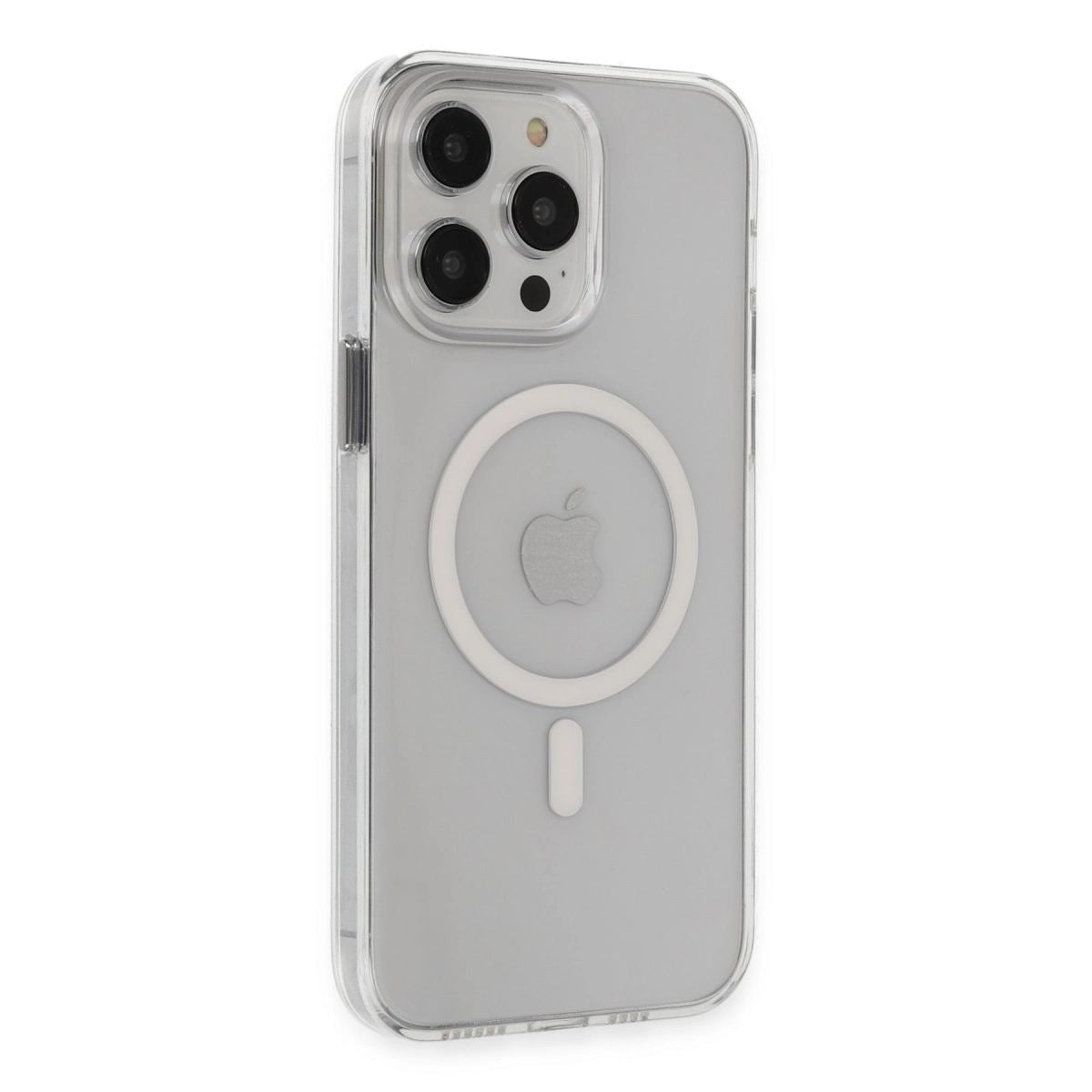 Apple İphone 15 Pro Max Kılıf Tron Şeffaf Magsafe Kapak - Şeffaf