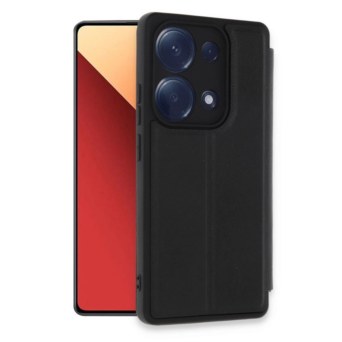 Xiaomi Redmi Note 13 Pro 4g Kılıf Flip Cover - Siyah