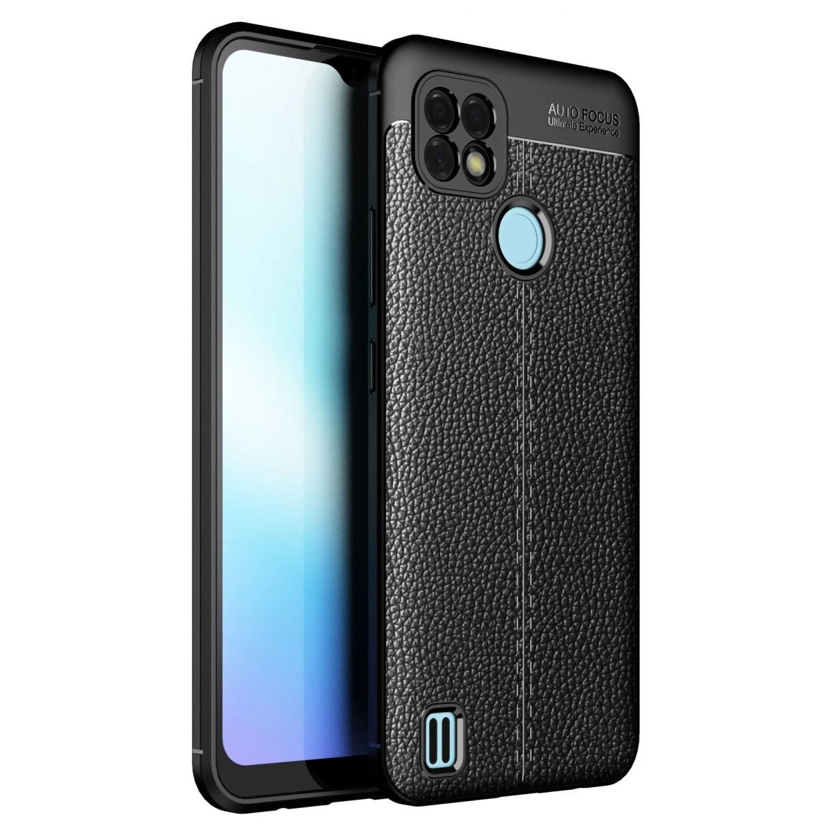 Realme C21 Kılıf Auto Focus Kapak - Siyah