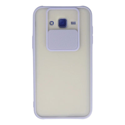 Samsung Galaxy J7 Kılıf Palm Buzlu Kamera Sürgülü Silikon - Lila