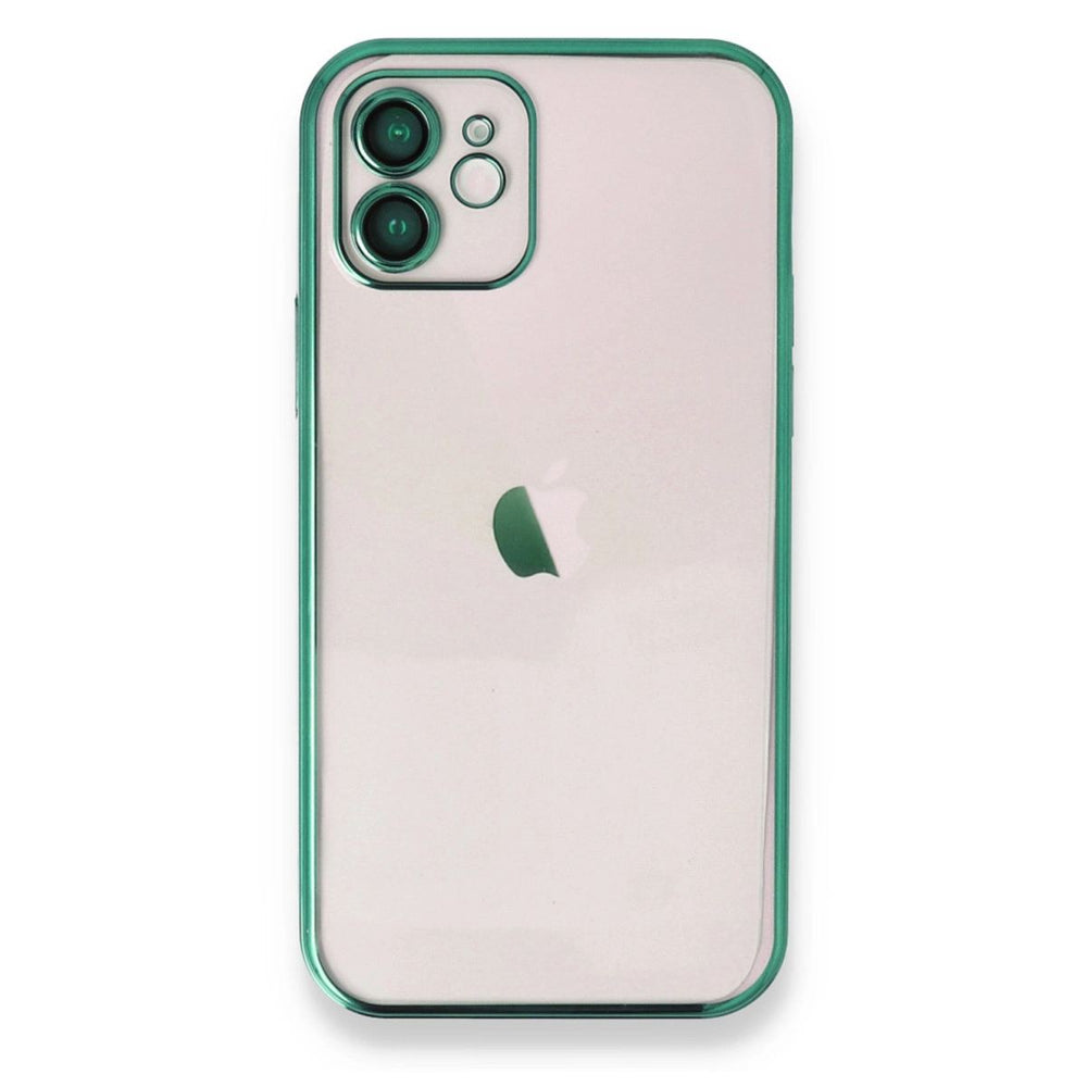 Apple İphone 12 Kılıf Razer Lensli Silikon - Yeşil