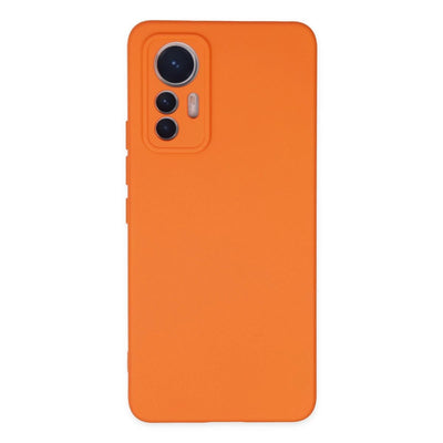 Xiaomi Mi 12 Lite Kılıf Nano İçi Kadife Silikon - Turuncu