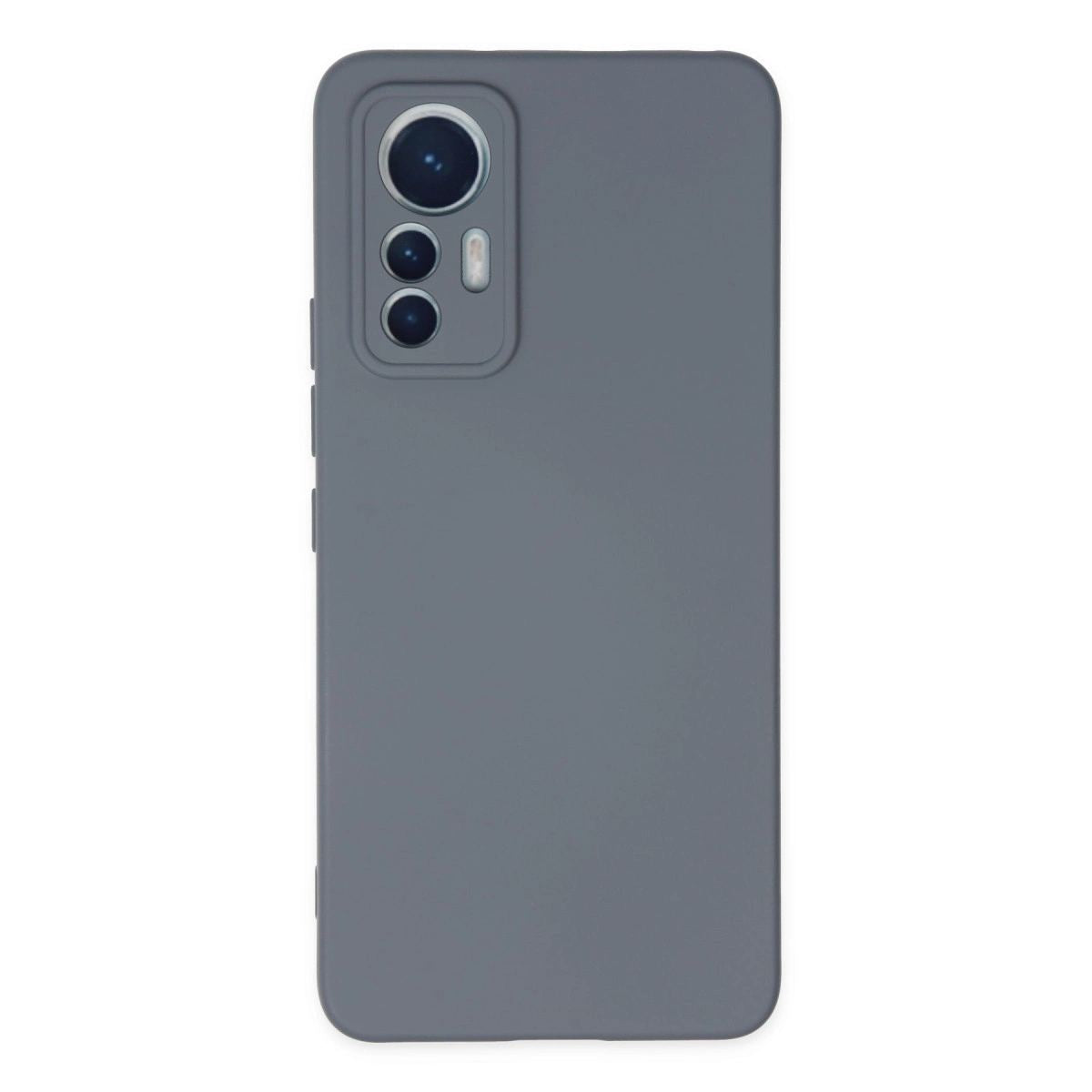 Xiaomi Mi 12 Lite Kılıf Nano İçi Kadife Silikon - Gri