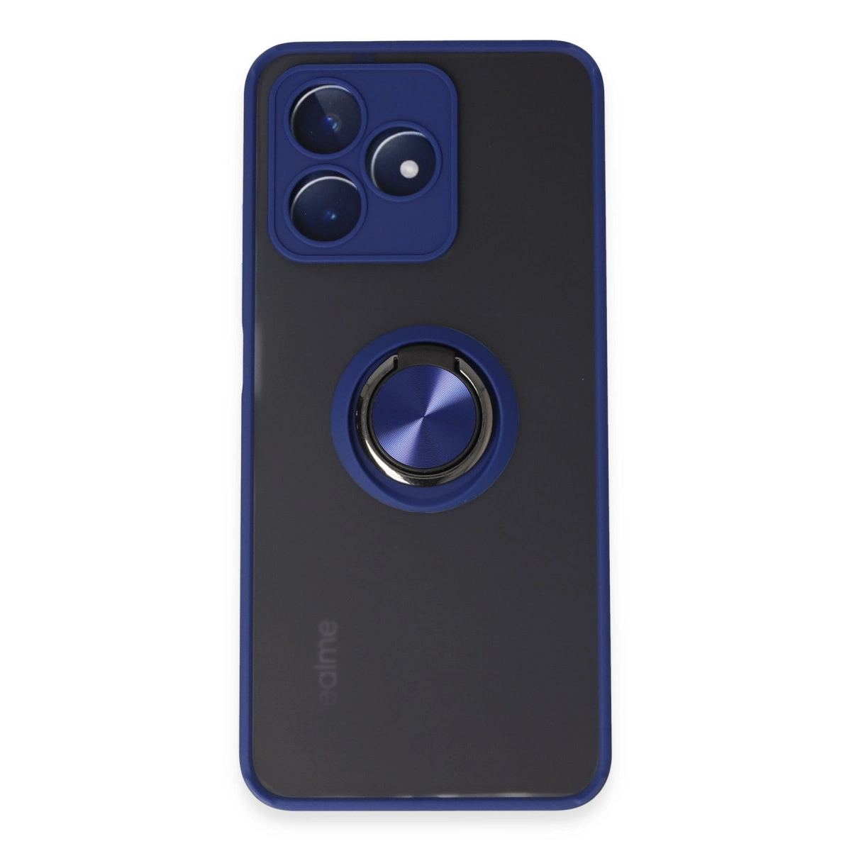 Realme C53 Kılıf Montreal Yüzüklü Silikon Kapak - Lacivert