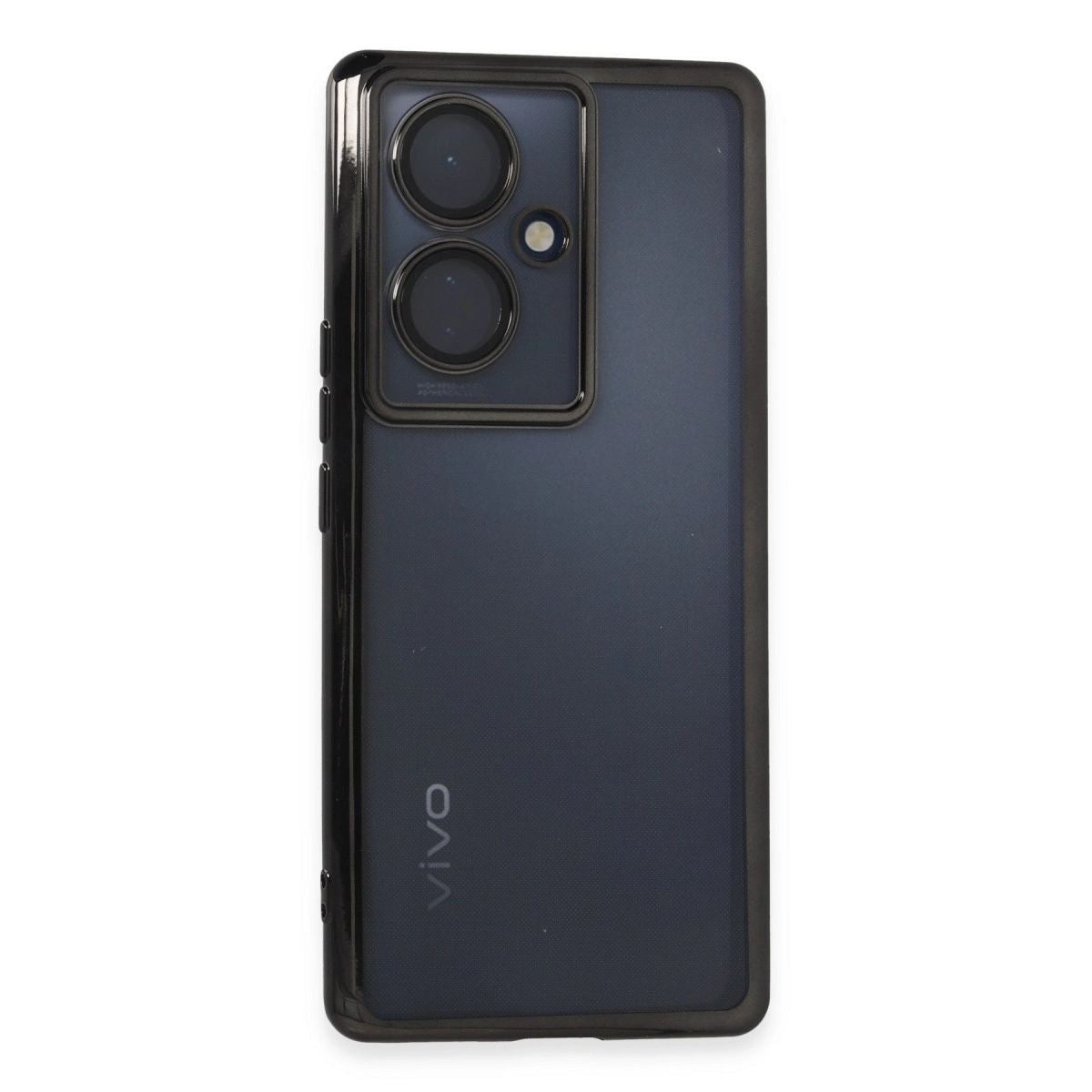 Vivo V29 Lite Kılıf Razer Lensli Silikon - Siyah