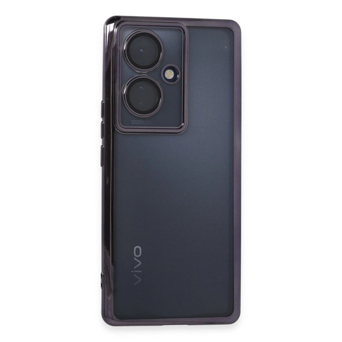 Vivo V29 Lite Kılıf Razer Lensli Silikon - Mor
