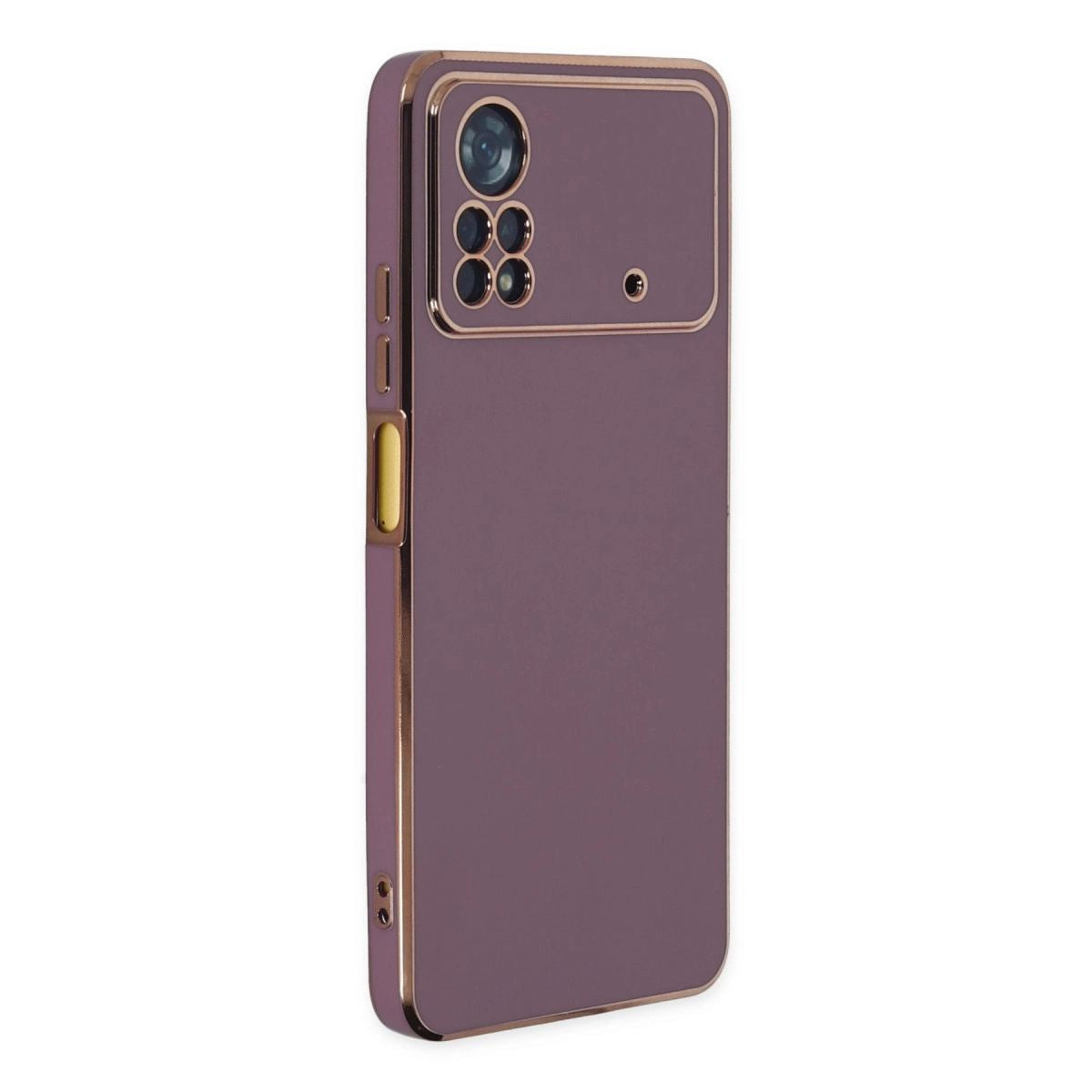 Xiaomi Poco X4 Pro 5g Kılıf Volet Silikon - Mor