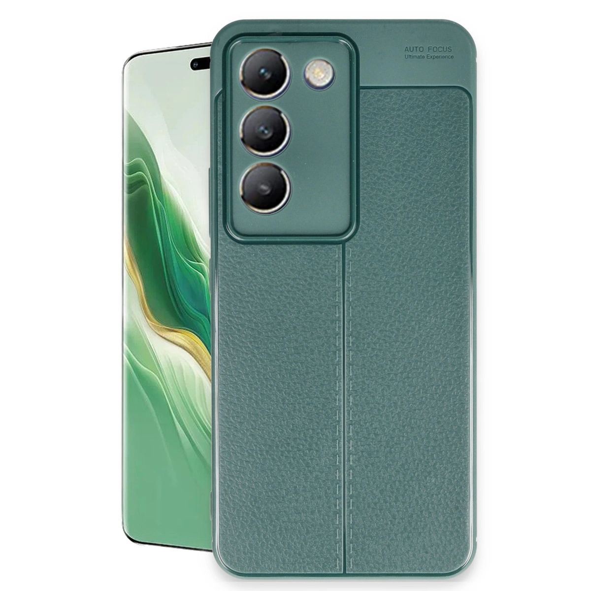 Vivo V30 Lite 4g Kılıf Auto Focus Kapak - Koyu Yeşil