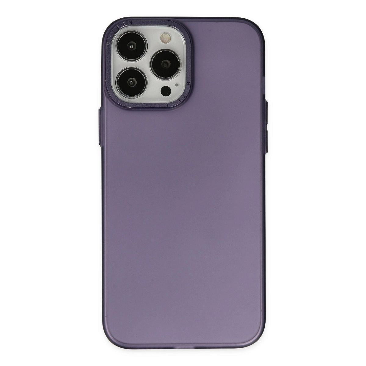 Apple İphone 14 Pro Max Kılıf Modos Metal Kapak - Mor