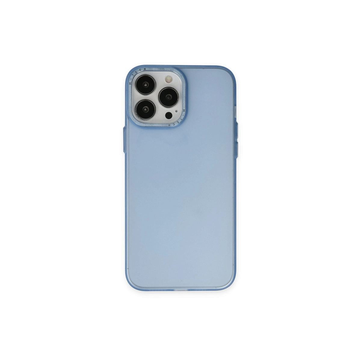 Apple İphone 14 Pro Max Kılıf Modos Metal Kapak - Mavi