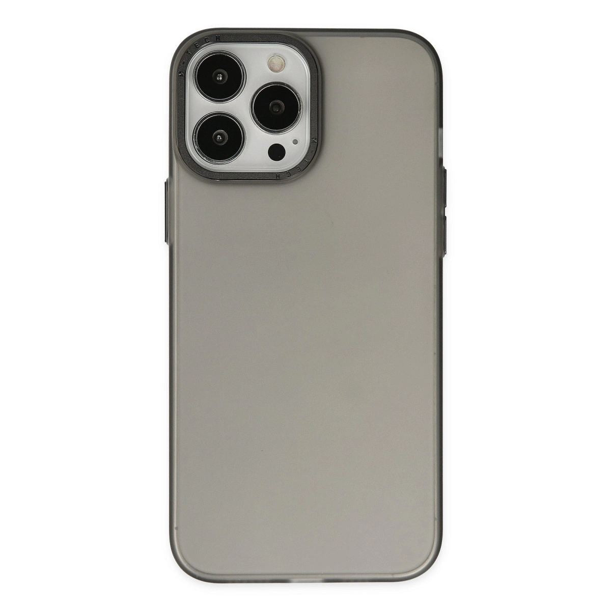 Apple İphone 13 Pro Max Kılıf Modos Metal Kapak - Siyah