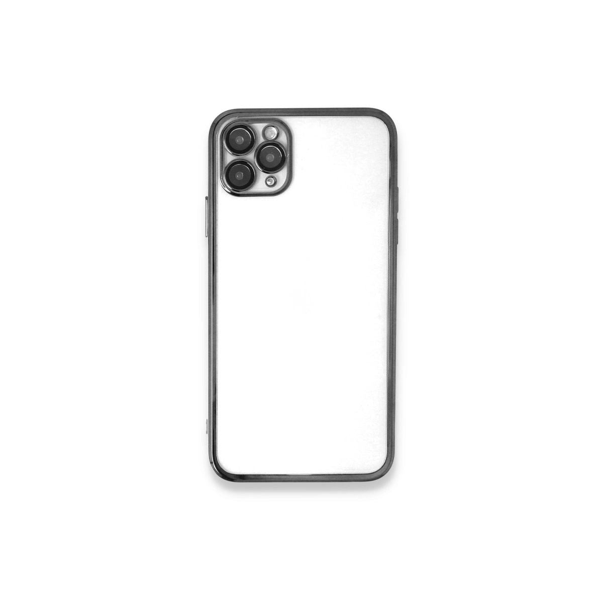 Apple İphone 11 Pro Kılıf Razer Lensli Silikon - Gümüş