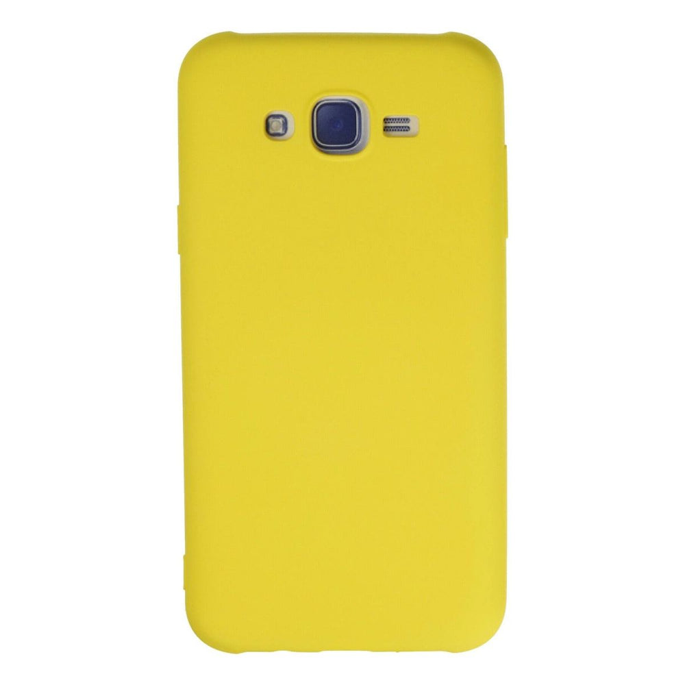 Samsung Galaxy J7 Kılıf Nano İçi Kadife Silikon - Sarı