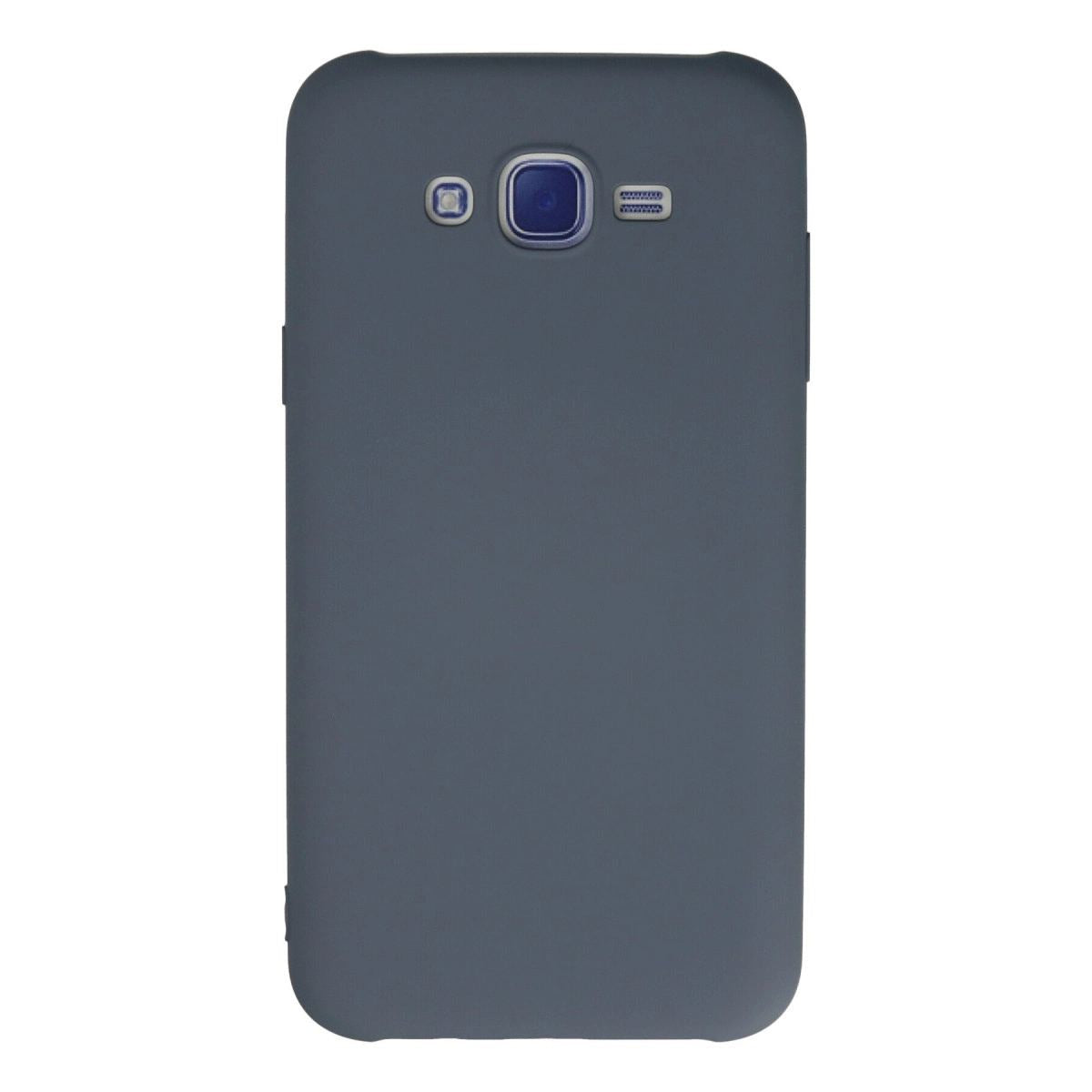 Samsung Galaxy J7 Kılıf Nano İçi Kadife Silikon - Gri