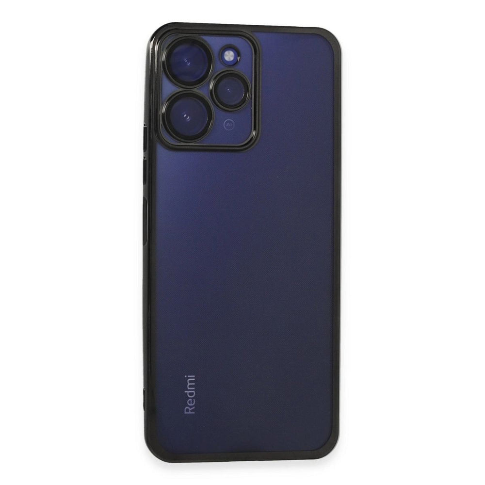 Xiaomi Redmi 12 Kılıf Razer Lensli Silikon - Siyah