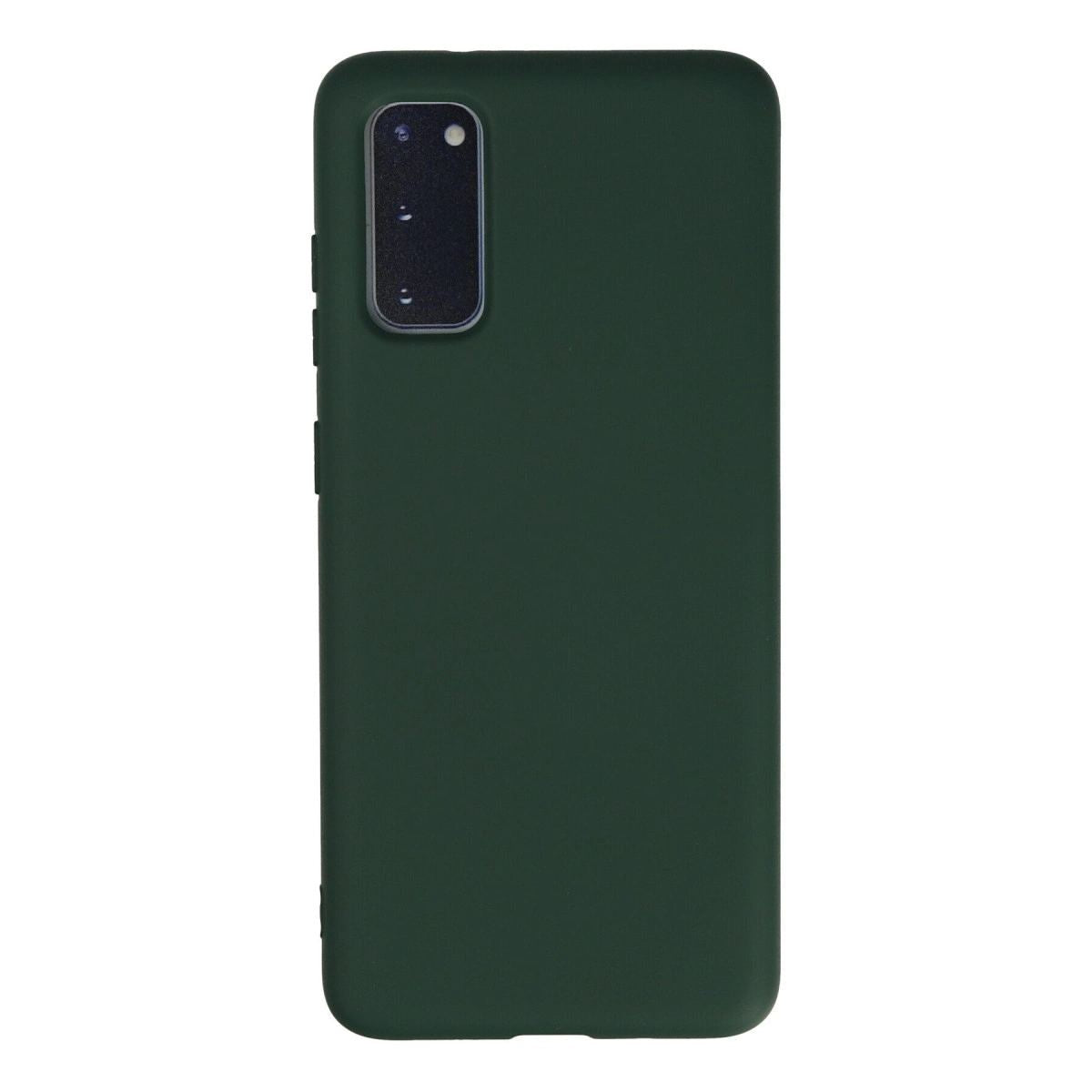 Samsung Galaxy S20 Kılıf Nano İçi Kadife Silikon - Koyu Yeşil