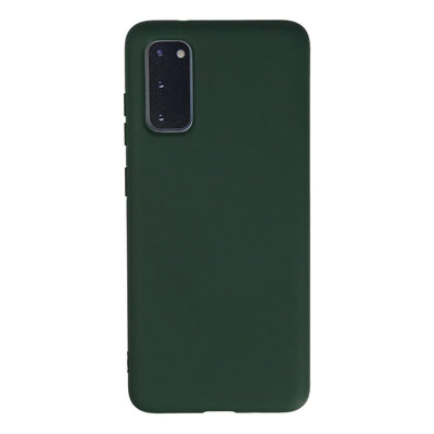 Samsung Galaxy S20 Kılıf Nano İçi Kadife Silikon - Koyu Yeşil