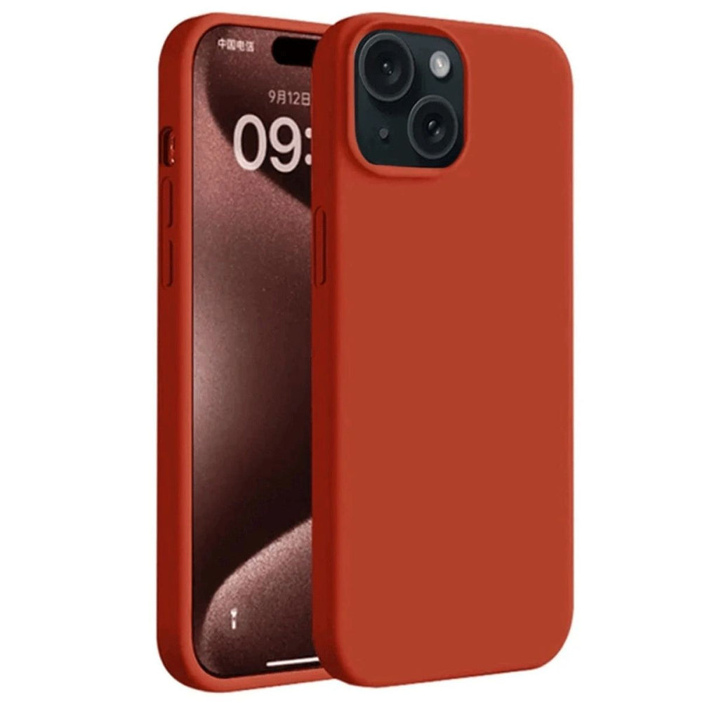 Apple İphone 15 Plus Kılıf First Silikon - Kırmızı