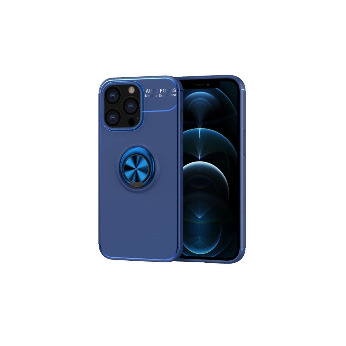 Apple İphone 13 Pro Kılıf Range Yüzüklü Silikon - Mavi
