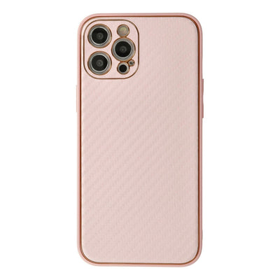 Apple İphone 12 Pro Max Kılıf Coco Karbon Silikon - Pembe