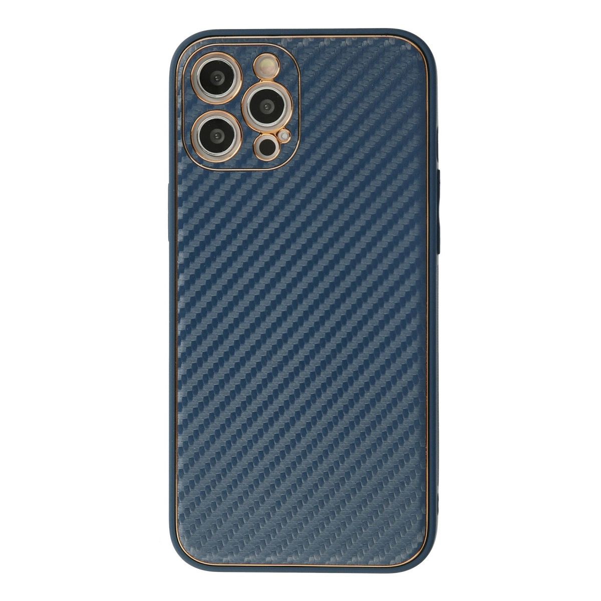 Apple İphone 12 Pro Max Kılıf Coco Karbon Silikon - Mavi