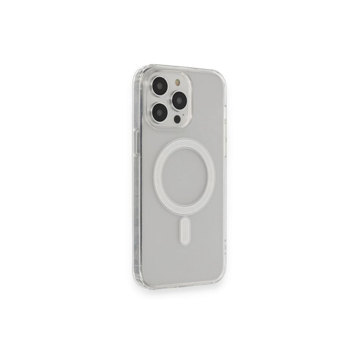 Apple İphone 13 Pro Max Kılıf Matte Şeffaf Magneticsafe - Şeffaf