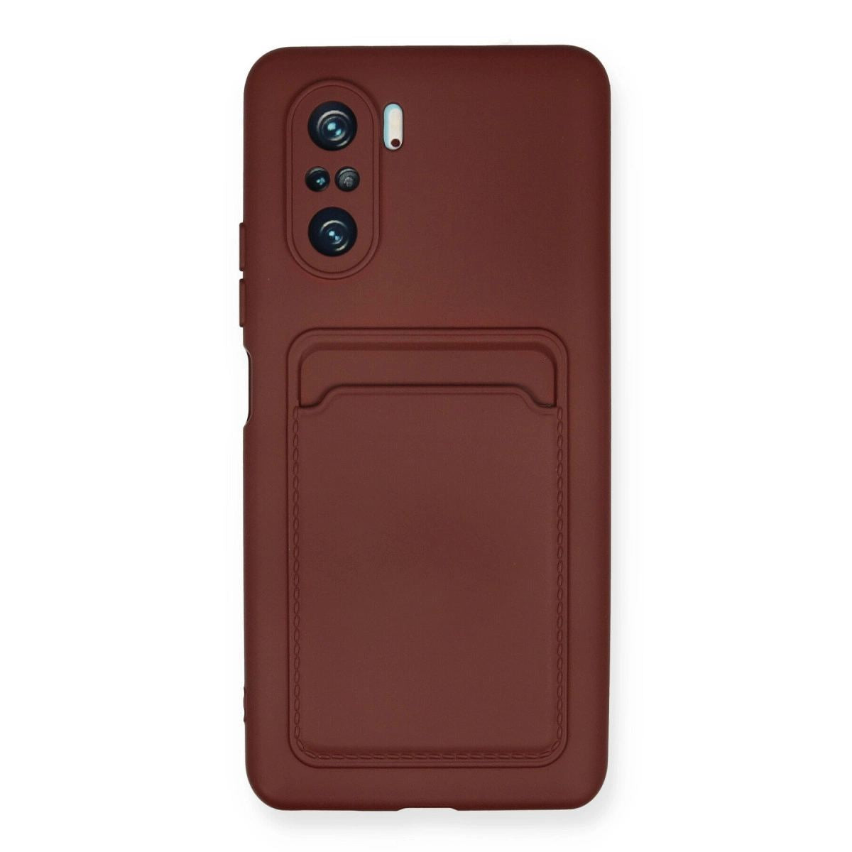 Xiaomi Mi 11i Kılıf Kelvin Kartvizitli Silikon - Bordo