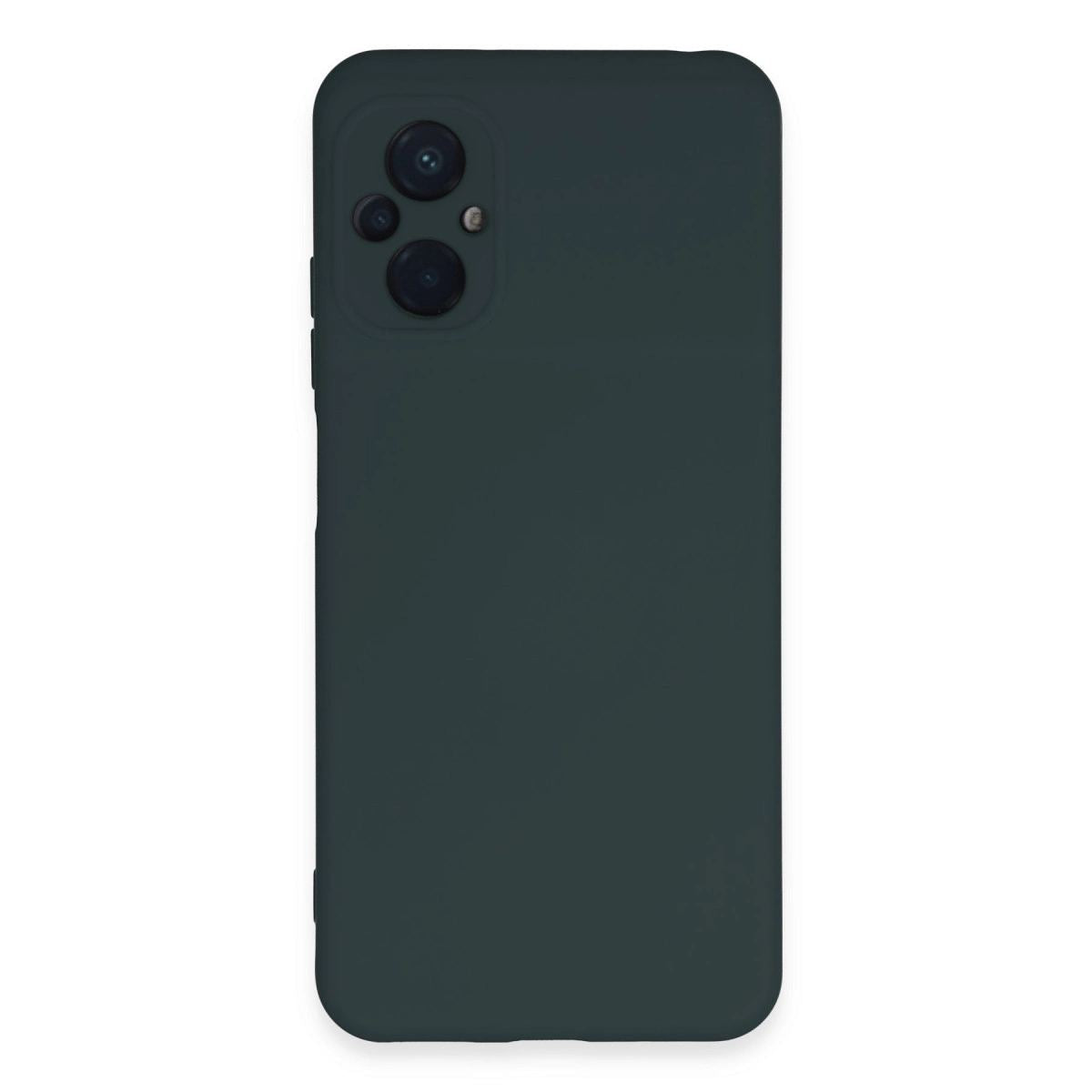 Xiaomi Poco M5 Kılıf Nano İçi Kadife Silikon - Koyu Yeşil