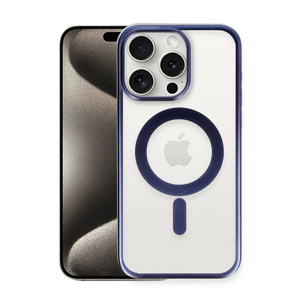 Apple İphone 15 Pro Max Kılıf Erozi Magsafe Kapak - Lacivert