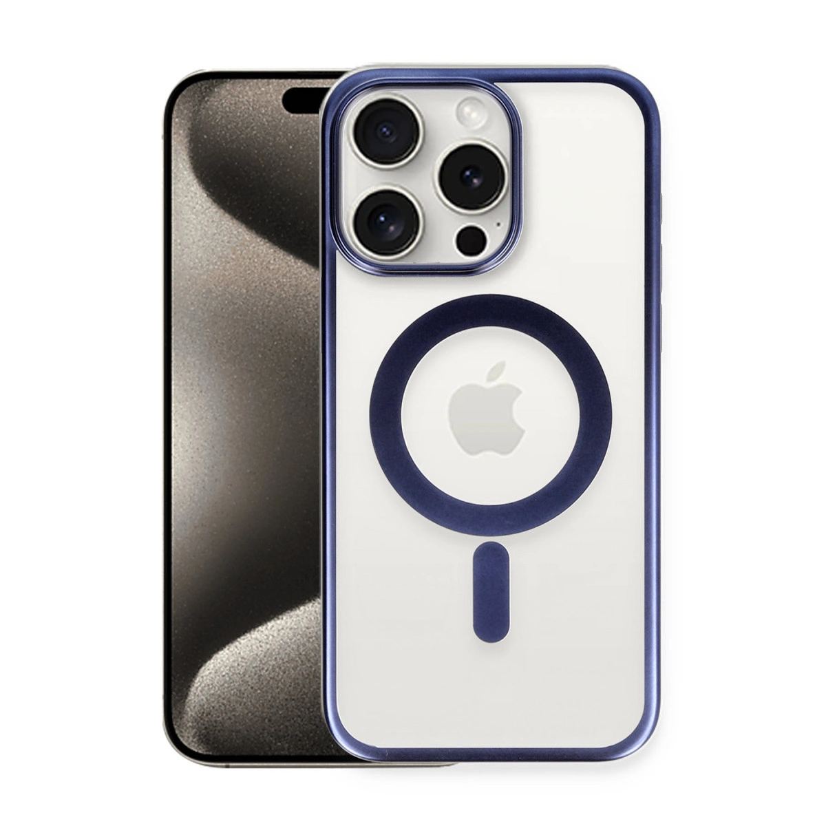 Apple İphone 15 Pro Max Kılıf Erozi Magsafe Kapak - Lacivert
