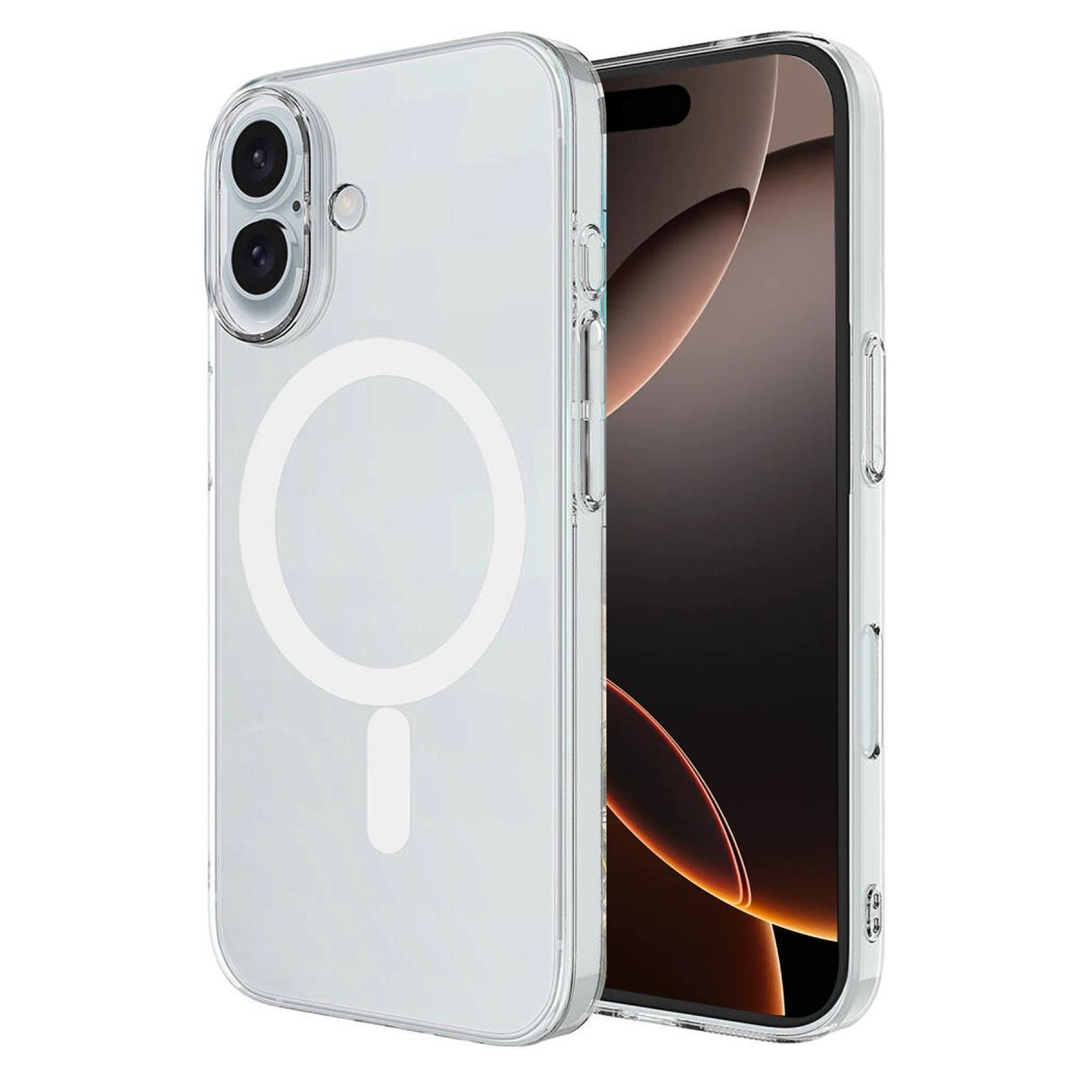 Apple İphone 16 Plus Kılıf Magneticsafe Şeffaf Silikon - Şeffaf