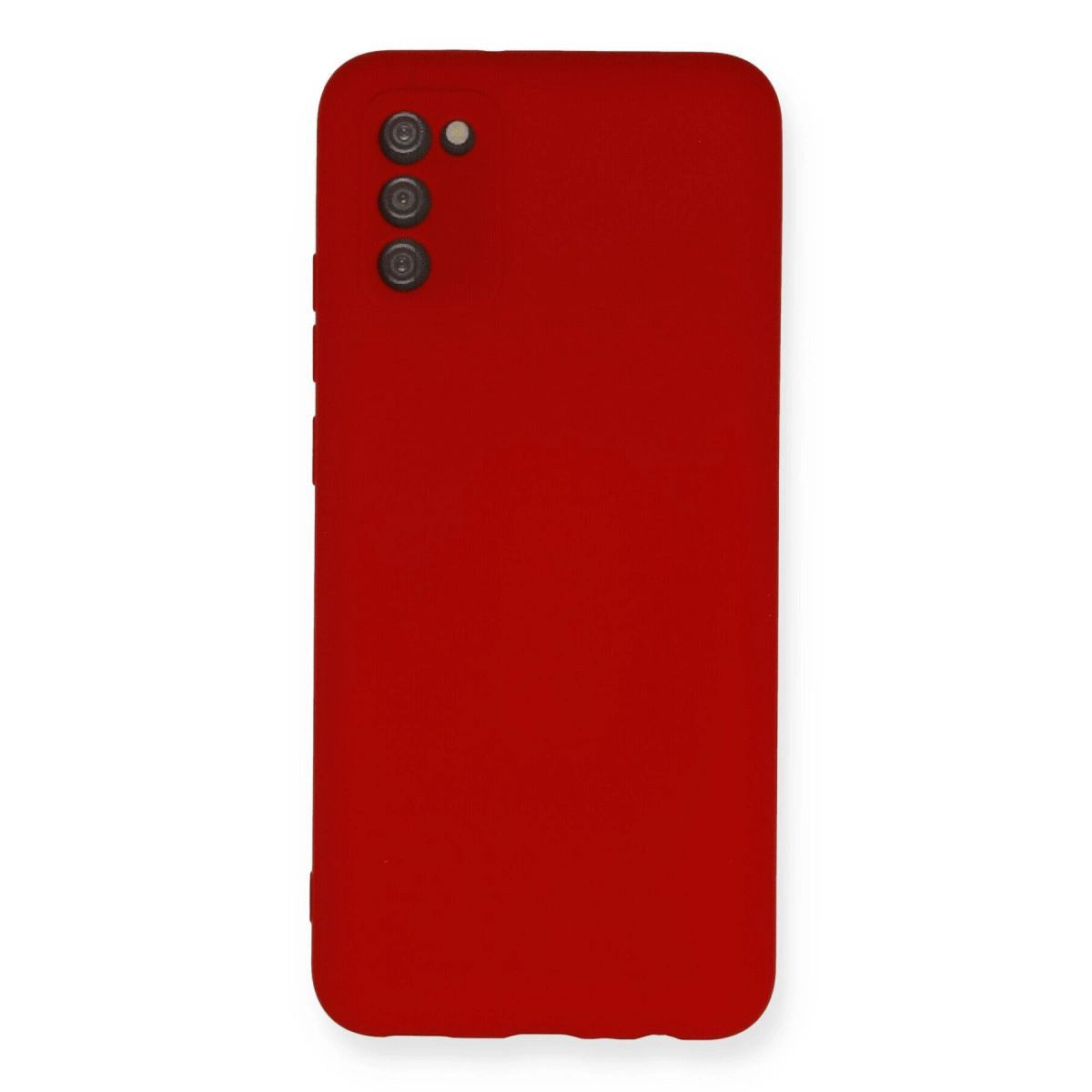Samsung Galaxy A03s Kılıf Nano İçi Kadife Silikon - Kırmızı