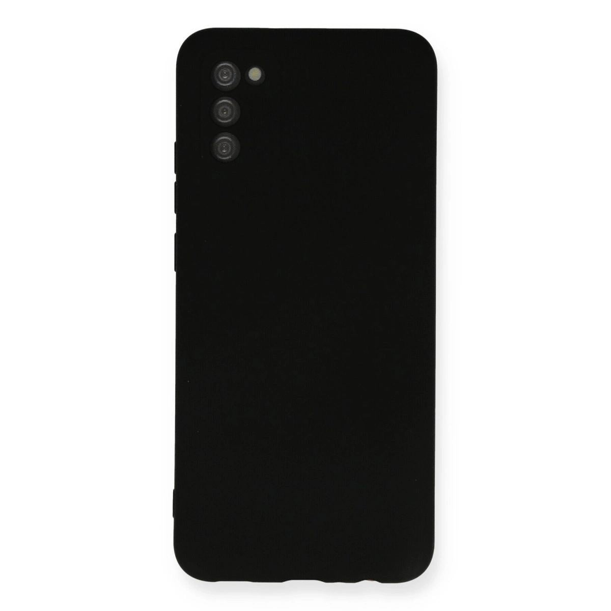 Samsung Galaxy A03s Kılıf Nano İçi Kadife Silikon - Siyah