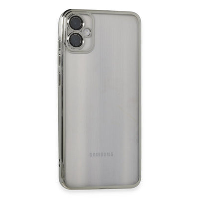 Samsung Galaxy A05 Kılıf Razer Lensli Silikon - Gümüş