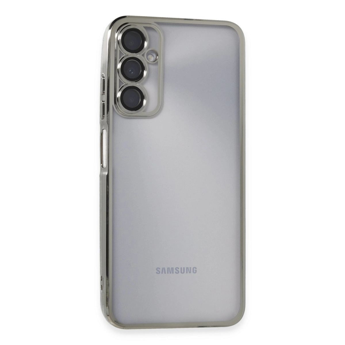Samsung Galaxy A05s Kılıf Razer Lensli Silikon - Gümüş