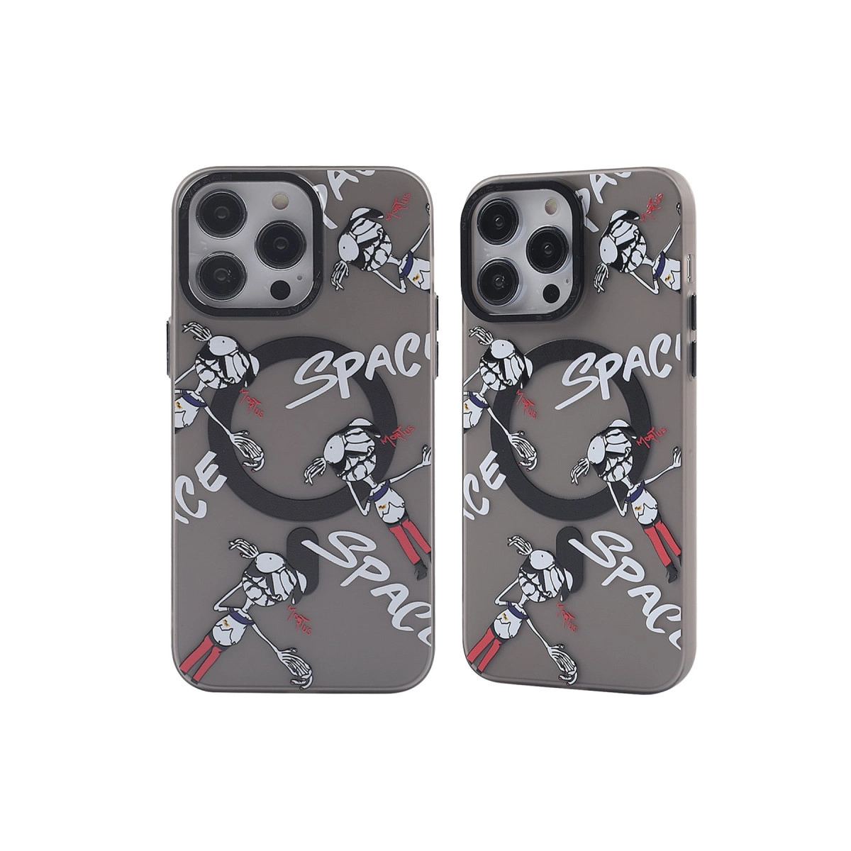 Apple İphone 14 Pro Kılıf Apollo Magneticsafe Desenli Kapak - Apollo Siyah - 3