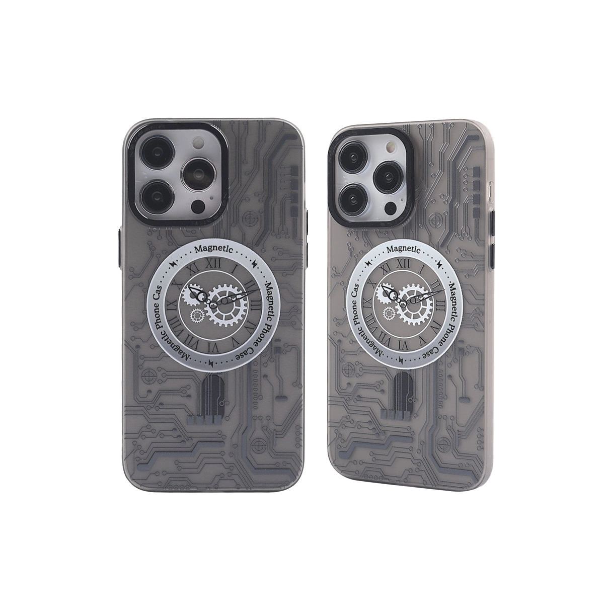 Apple İphone 14 Pro Max Kılıf Apollo Magneticsafe Desenli Kapak - Apollo Siyah - 1