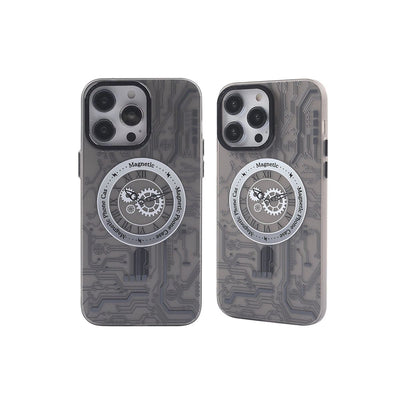 Apple İphone 14 Pro Max Kılıf Apollo Magneticsafe Desenli Kapak - Apollo Siyah - 1